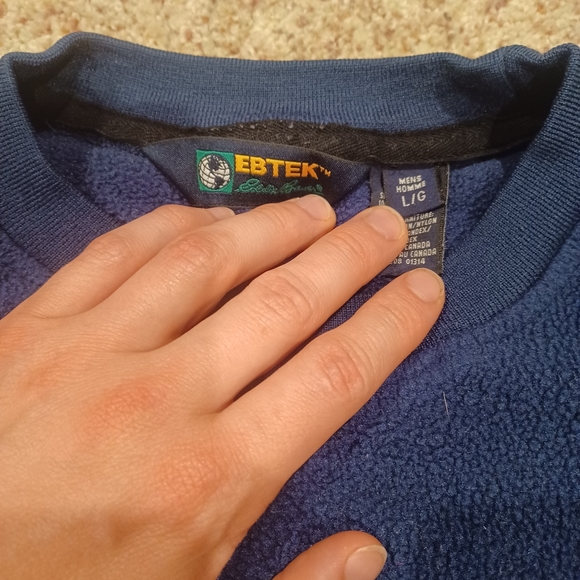 Vintage EBTEK Eddie Bauer Crewneck Fleece Hoodie - Picture 2 of 4